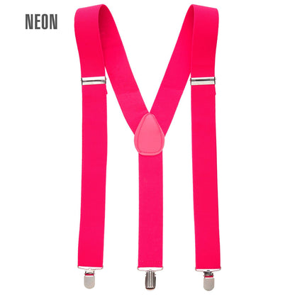 Widmann Kostümzubehör Neonpinke Hosenträger für Fasnacht und Mottopartys