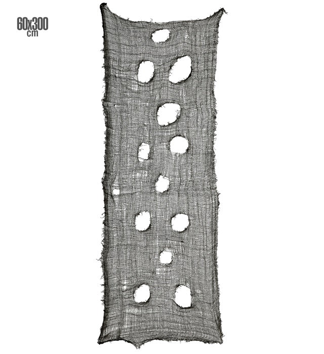 Schwarzer dekorativer Horrorstoff 60 x 300 cm von Widmann – Produktansicht