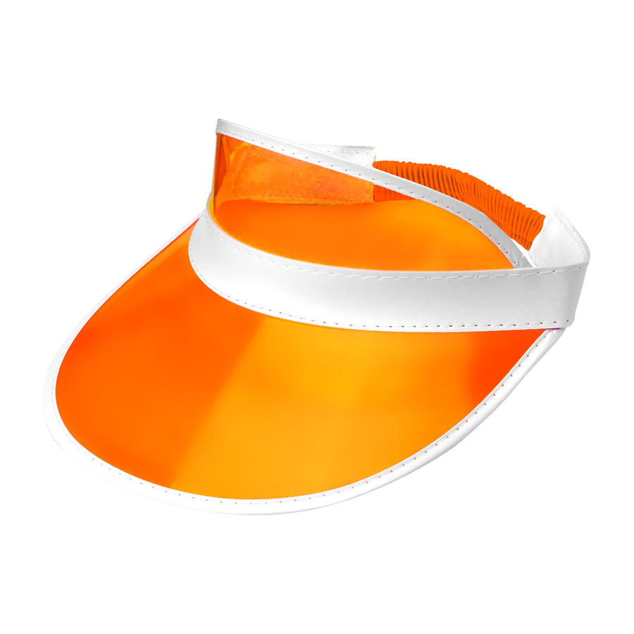 Orange 80er-Jahre-Sonnenkappe von Widmann für Erwachsene – Produktansicht