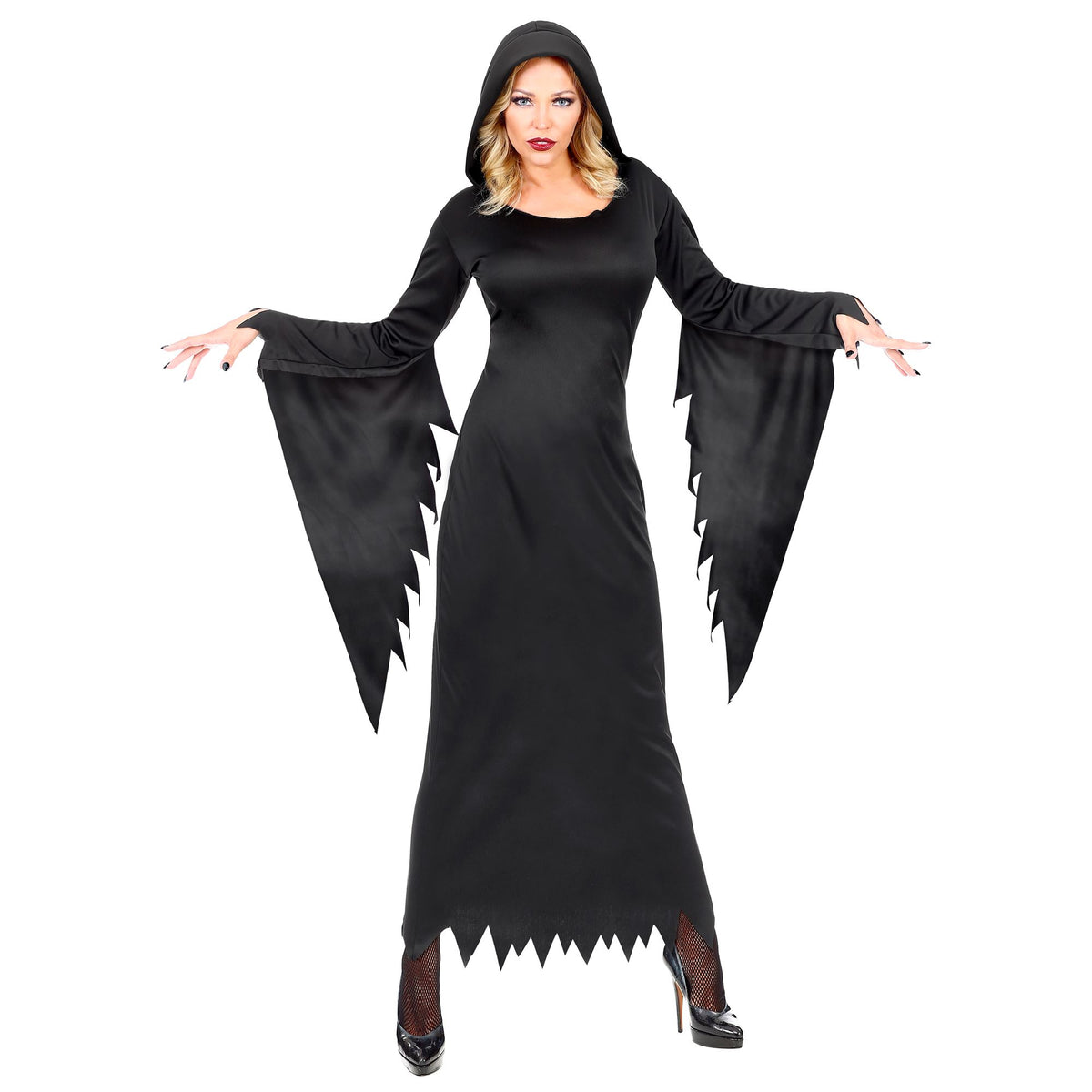 "DUNKLE KÖNIGIN" (Kleid mit Kapuze)