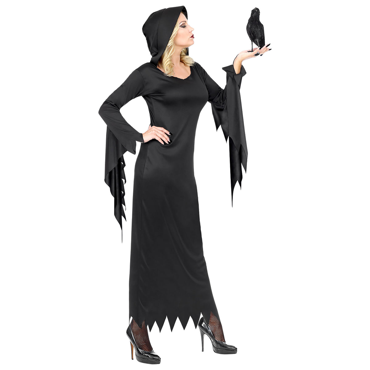 "DUNKLE KÖNIGIN" (Kleid mit Kapuze)