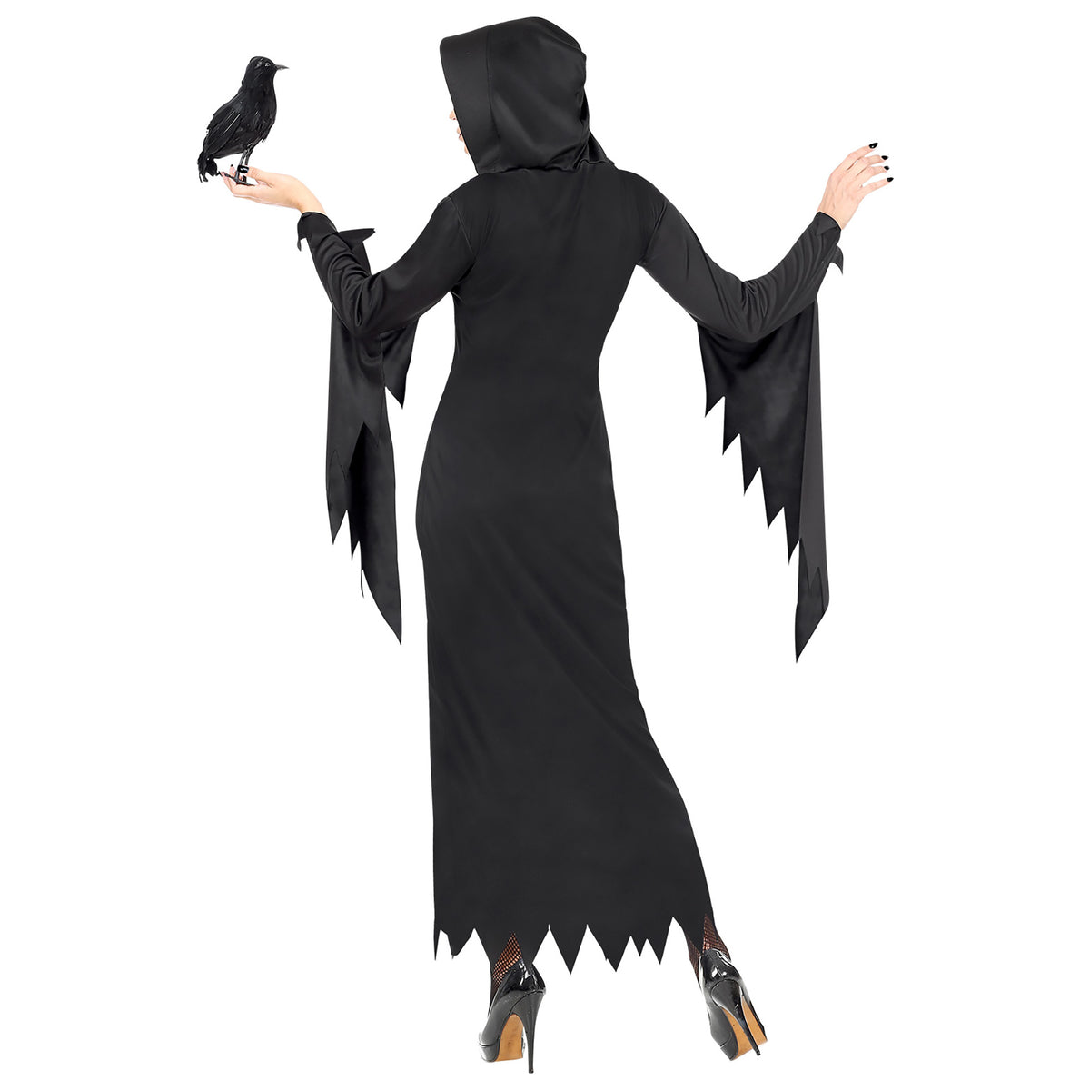"DUNKLE KÖNIGIN" (Kleid mit Kapuze)