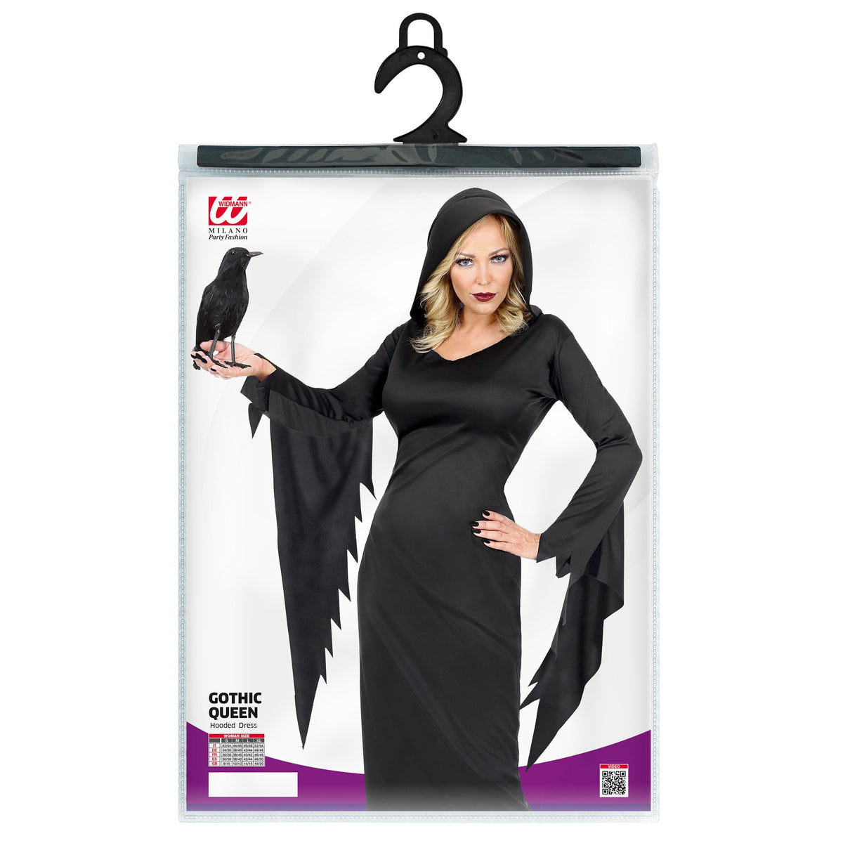 "DUNKLE KÖNIGIN" (Kleid mit Kapuze)