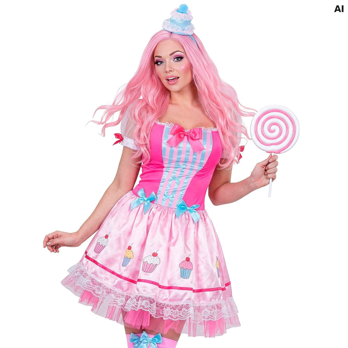 "CUPCAKE GIRL" (Kleid, Minihut)
