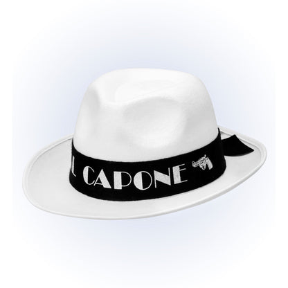 Weisser Al Capone Hut aus Filz von Widmann – Produktansicht