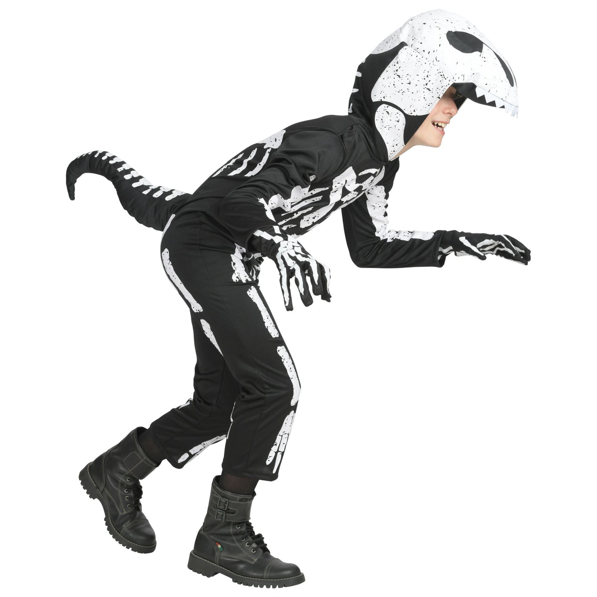 "TYRANNOSAURUS SKELETT" (Overall mit Kapuze und Maske)