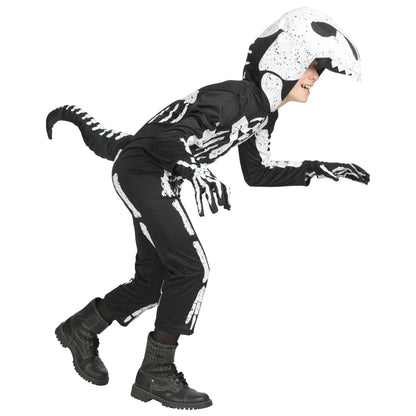 "TYRANNOSAURUS SKELETT" (Overall mit Kapuze und Maske)