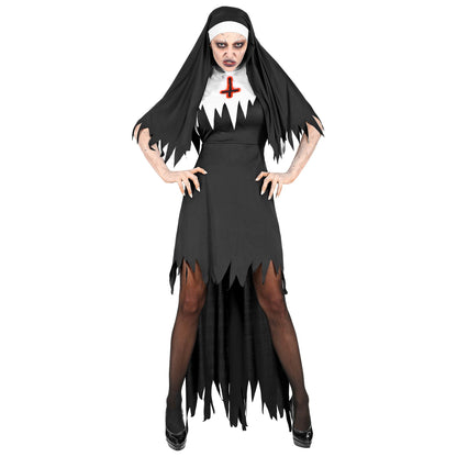 "HORROR NONNE" (Kleid mit Rock, Haube)