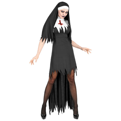 "HORROR NONNE" (Kleid mit Rock, Haube)