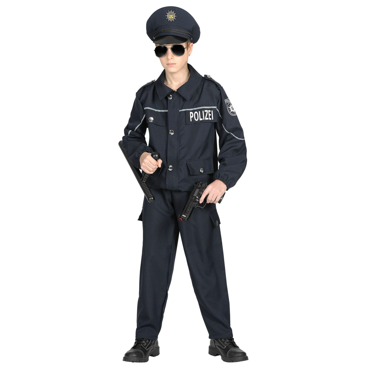 "DEUTSCHER POLIZIST" (Oberteil, Hose, Mütze)