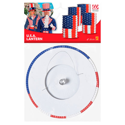 "USA LATERNE" Ø 16 cm - 28 cm - schwer entflammbar