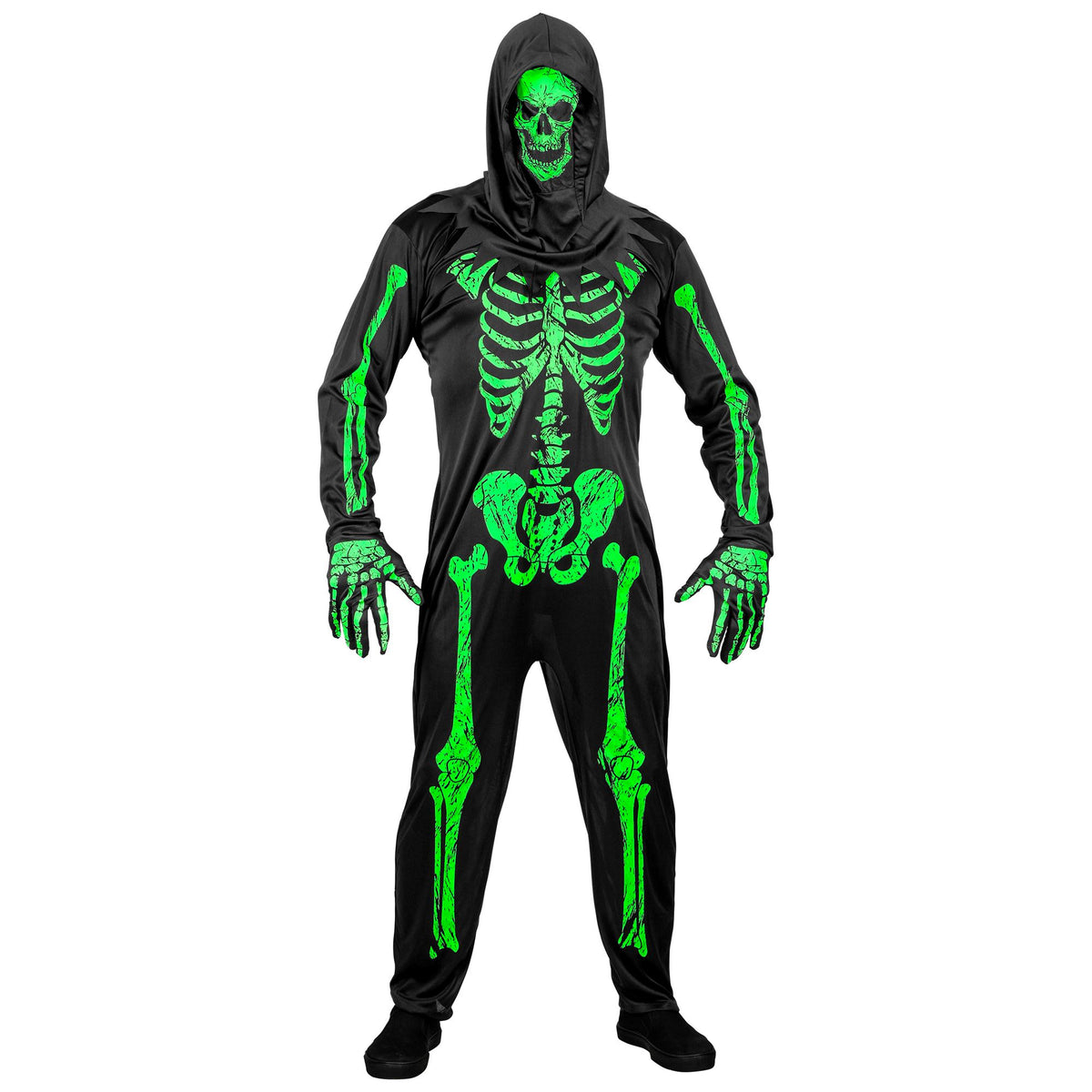 "NEON SKELETT" (Overall, Handschuhe, Maske)