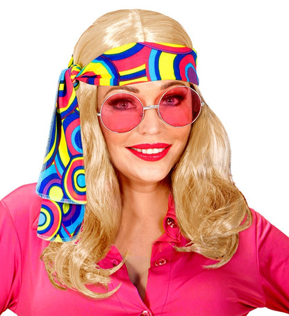 Widmann blonde 70er-Jahre-Disco-Perücke mit Stirnband – Verpackung