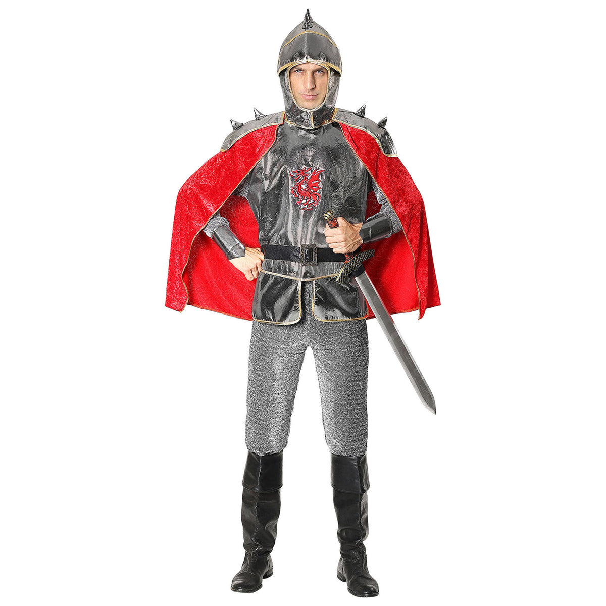 "RITTER" (Tunkia mit Rüstung & Umhang, Gürtel, Helm)