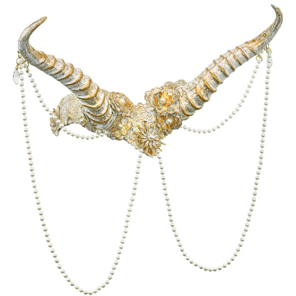 "WEIßE HÖRNER KOPFSCHMUCK"