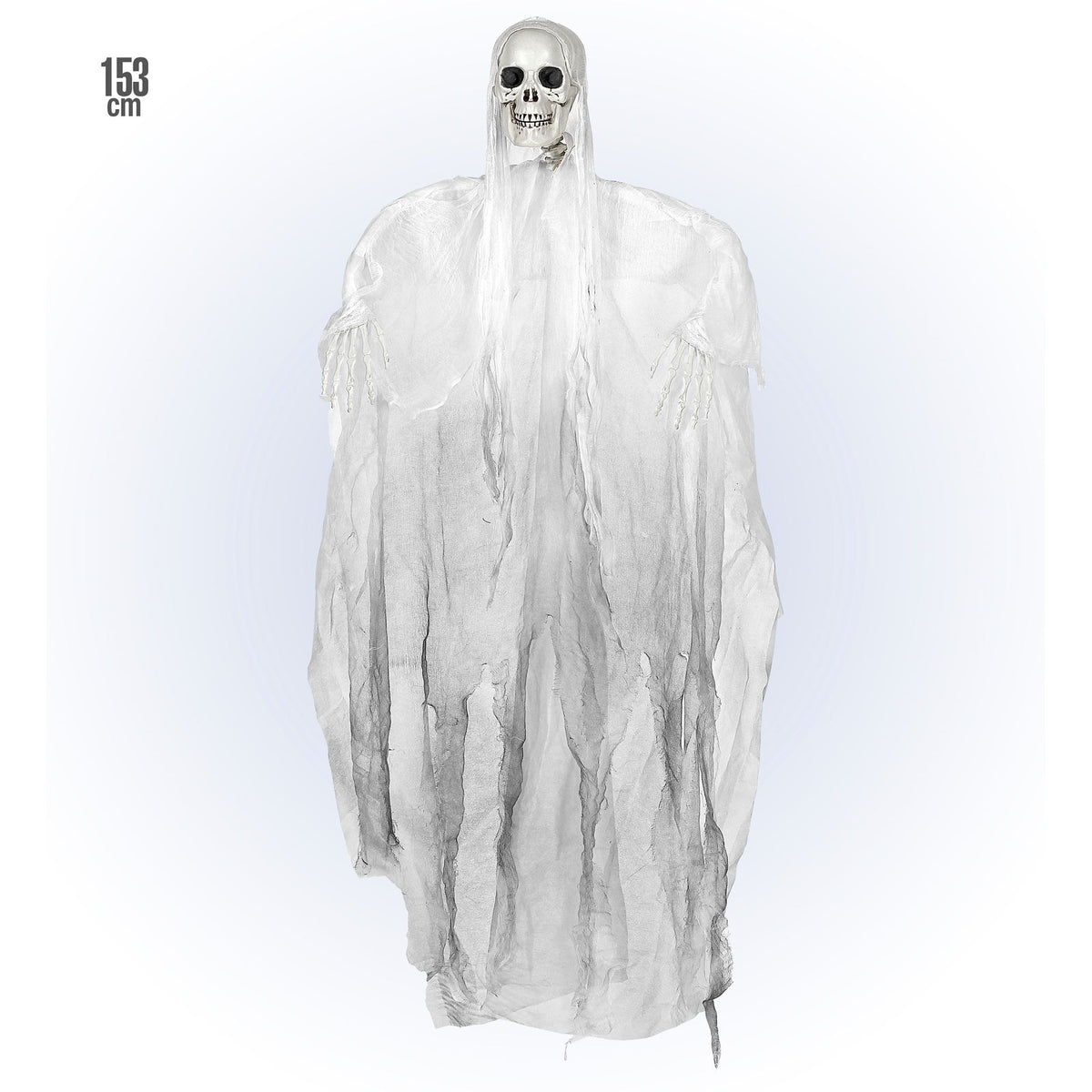 Sensenmann-Dekoration 153 cm – Gruselige Halloween-Dekoration für stimmungsvolle Fasnacht