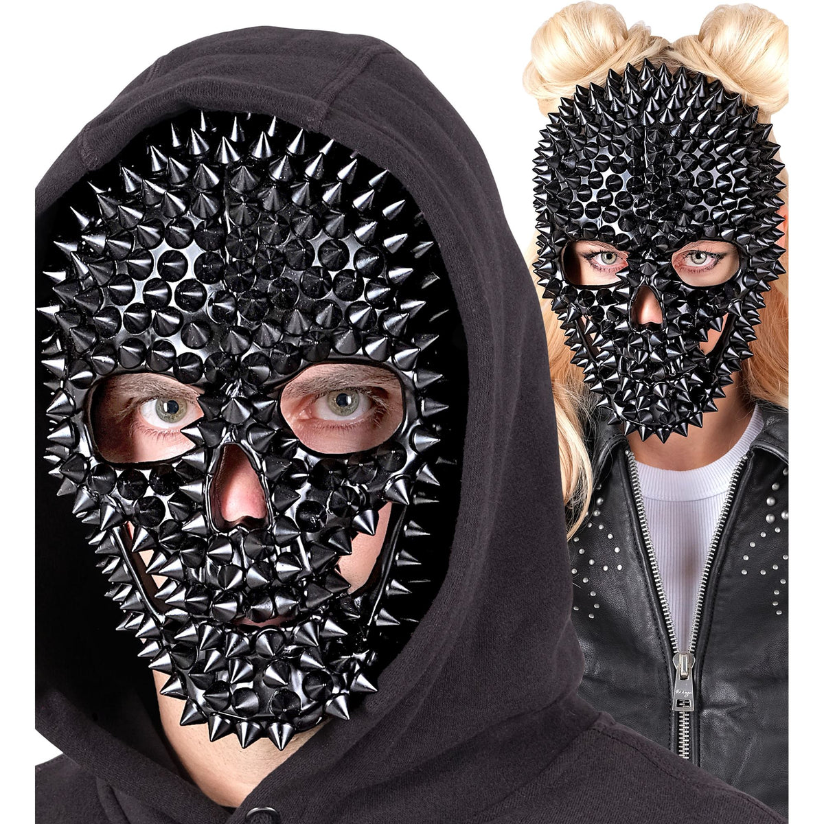 "TOTENKOPF MASKE MIT NIETEN"