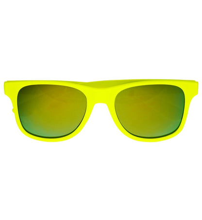 Neon-gelbe 80er-Jahre-Brille mit Revo-Gläsern von Widmann – Detailansicht