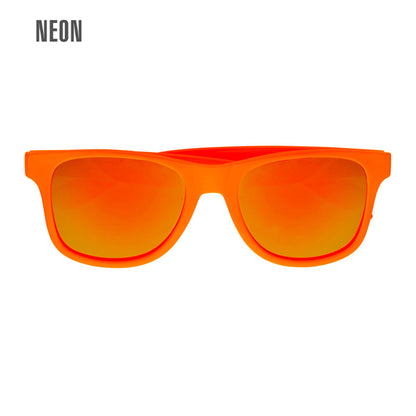 "NEON ORANGE 80er JAHRE BRILLE MIT GLÄSERN REVO"
