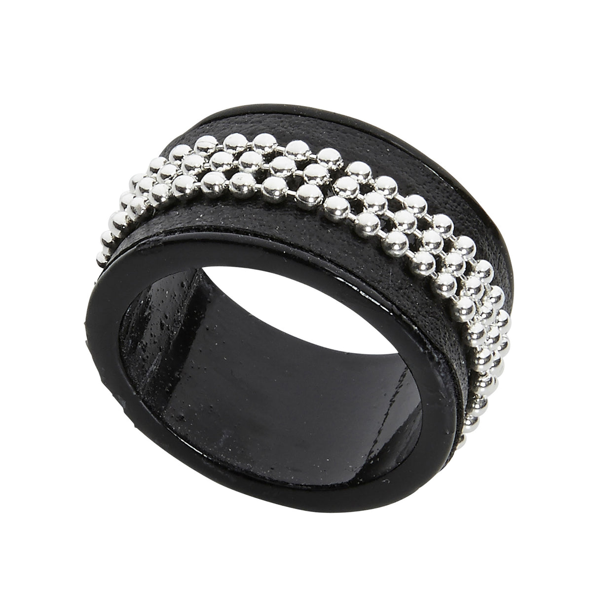 "SCHWARZER SPIKE-RING"
