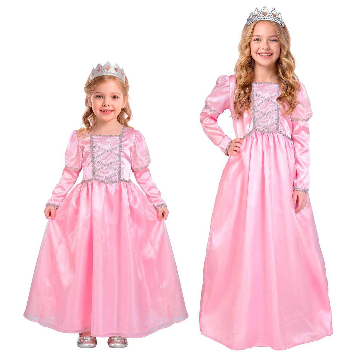 Widmann Prinzessinnen-Kostüm für Kinder mit Kleid und Krone