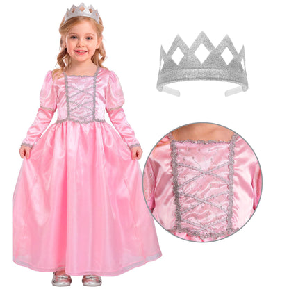 Widmann Prinzessinnen-Kostüm für Kinder mit Kleid und Krone