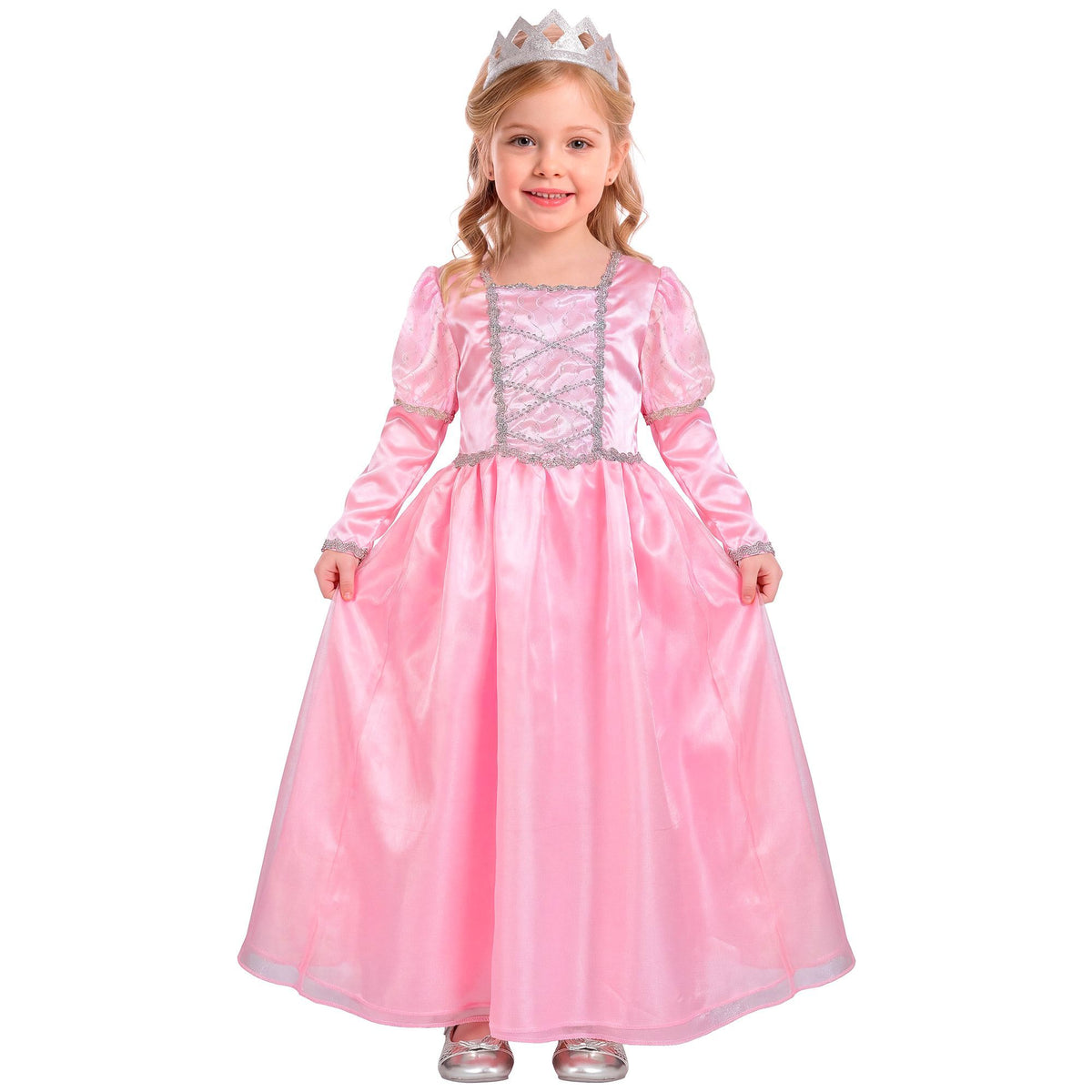 Widmann Prinzessinnen-Kostüm für Kinder mit Kleid und Krone