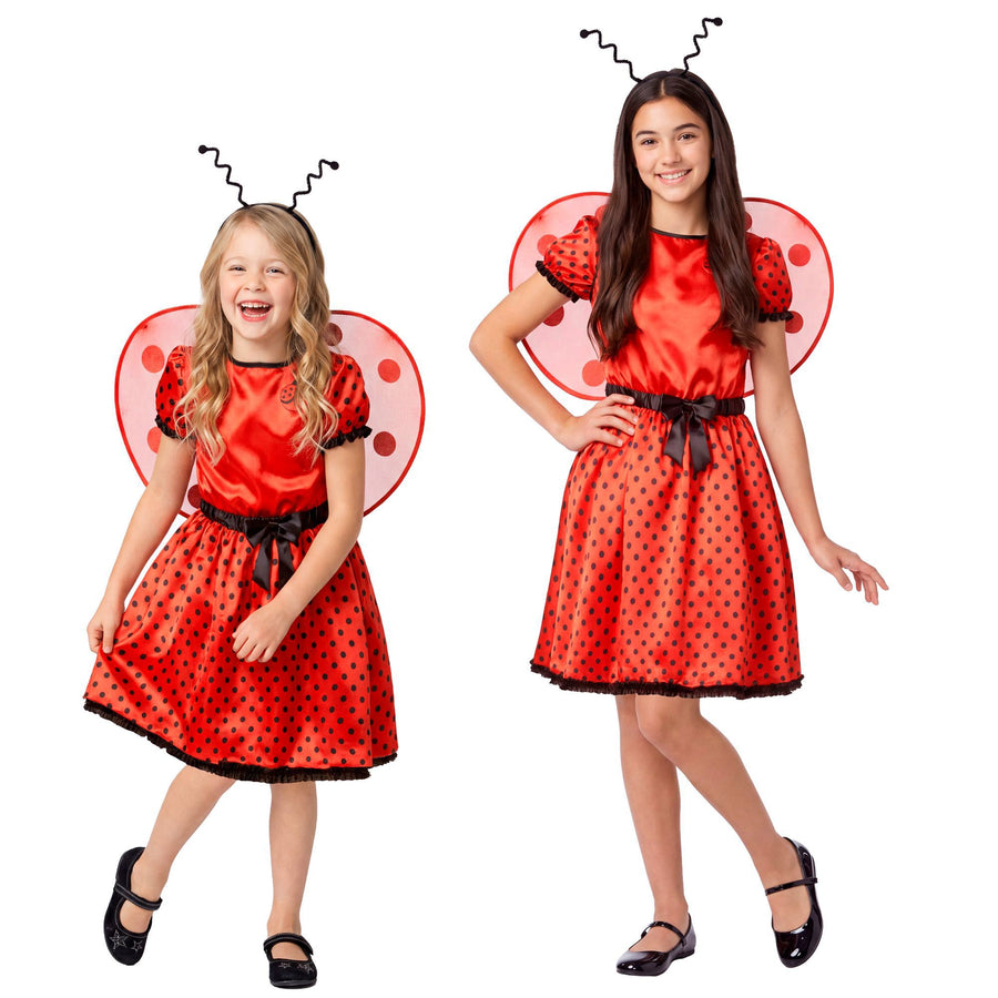 Widmann Marienkäfer-Kostüm für Kinder mit Kleid Flügeln und Accessoires