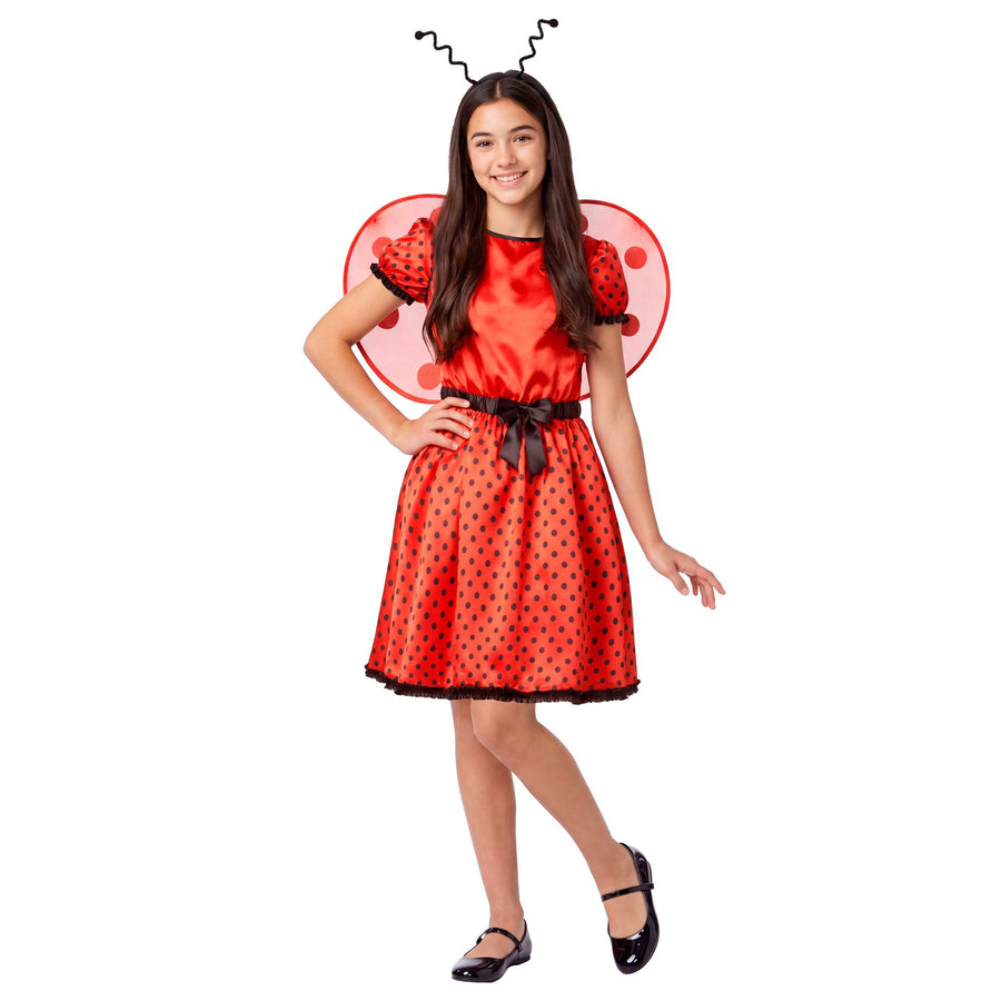 Widmann Marienkäfer-Kostüm für Kinder mit Kleid Flügeln und Accessoires