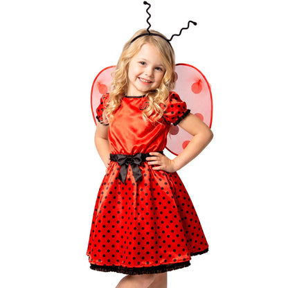 "MARIENKÄFER" (Kleid, Unterrock, Gürtel mit Schleife, Flügel, Antennen)