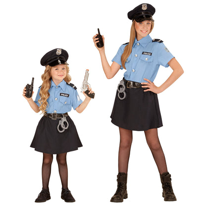 "POLIZISTIN" (Bluse, Rock, Gürtel, Mütze)