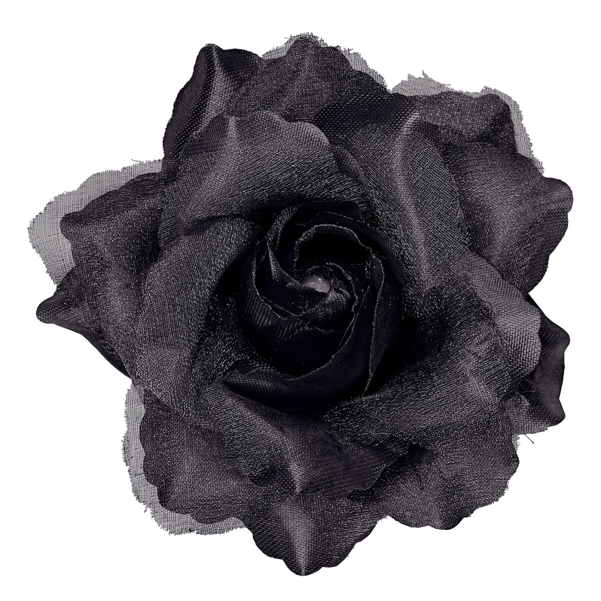 "HAARSPANGE MIT SCHWARZER ROSE UND "
