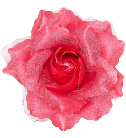 "HAARSPANGE MIT ROSA ROSE UND "