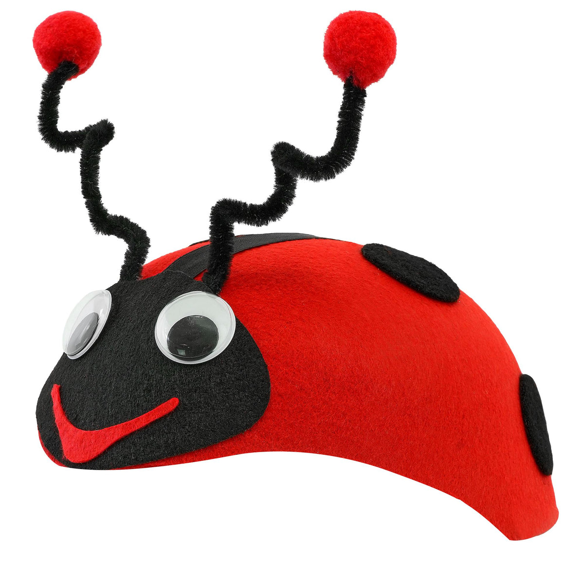 Filz-Kappe Marienkäfer – Lustiges Accessoire für Fasnacht & Mottopartys