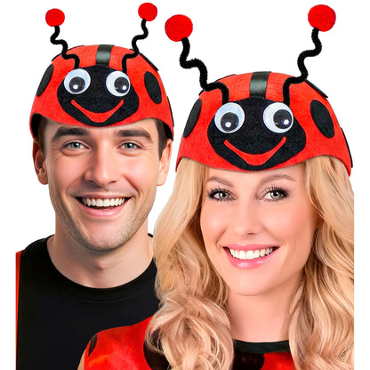 Filz-Kappe Marienkäfer – Lustiges Accessoire für Fasnacht & Mottopartys