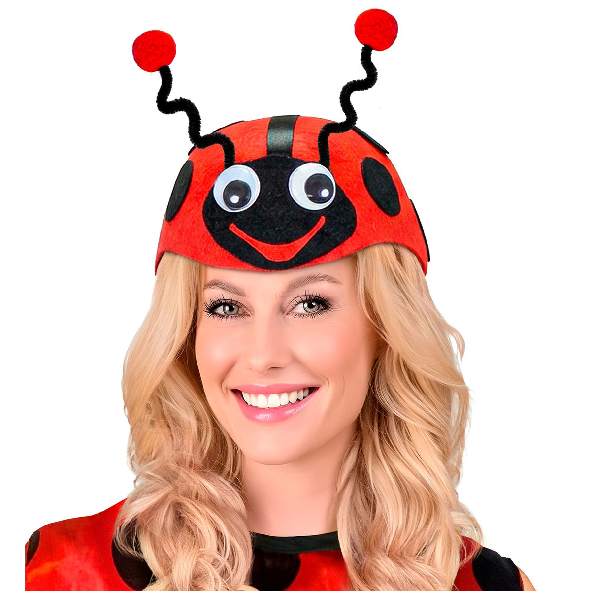 Filz-Kappe Marienkäfer – Lustiges Accessoire für Fasnacht & Mottopartys