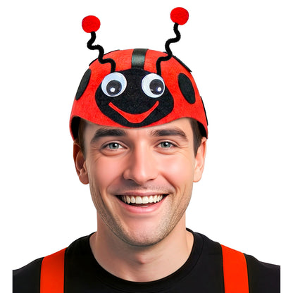 Filz-Kappe Marienkäfer – Lustiges Accessoire für Fasnacht & Mottopartys