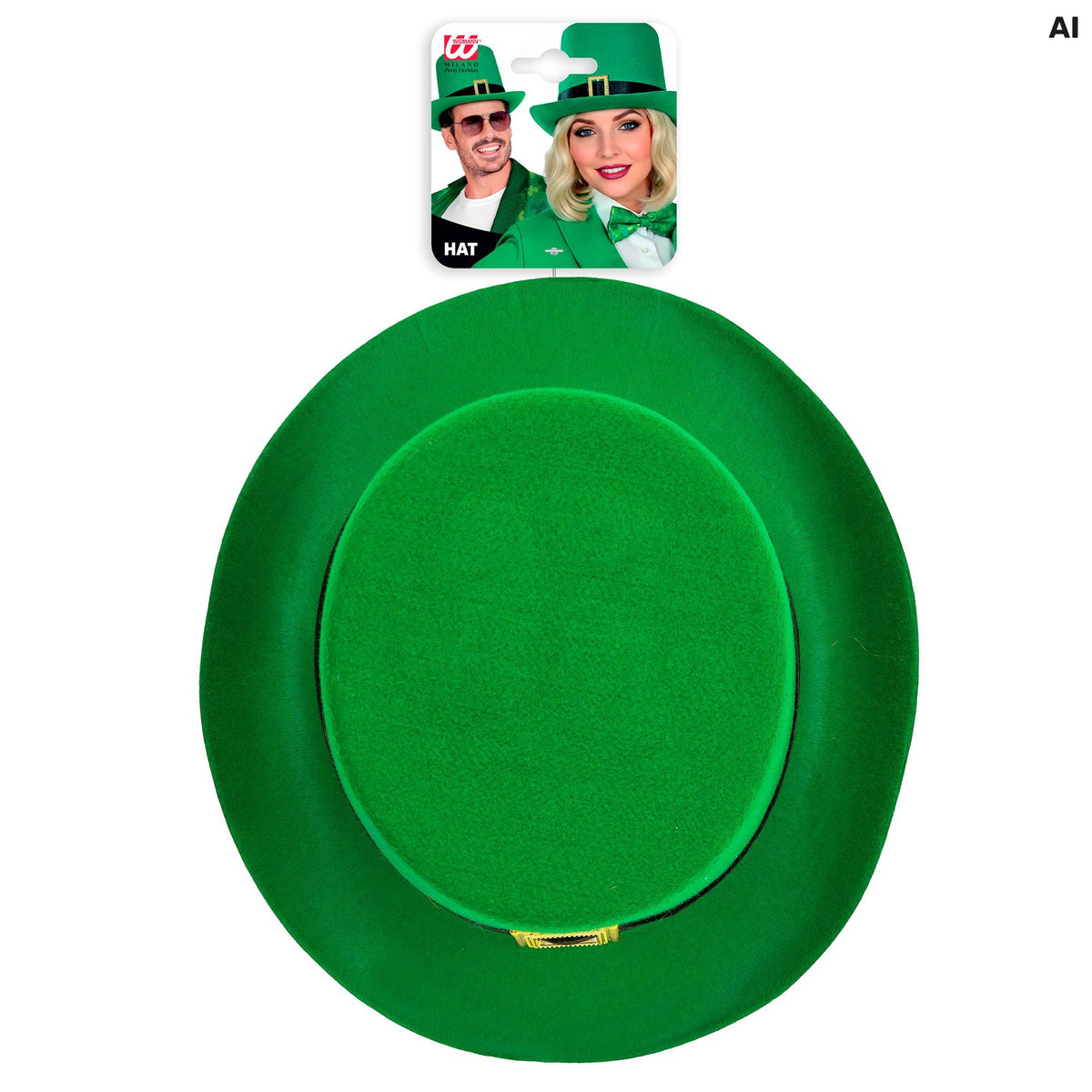 "ST. PATRICK'S ZYLINDERHUT AUS FILZ" 14 cm