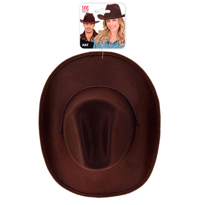 "BRAUNER COWBOYHUT AUS GEBÜRSTETEM FILZ"
