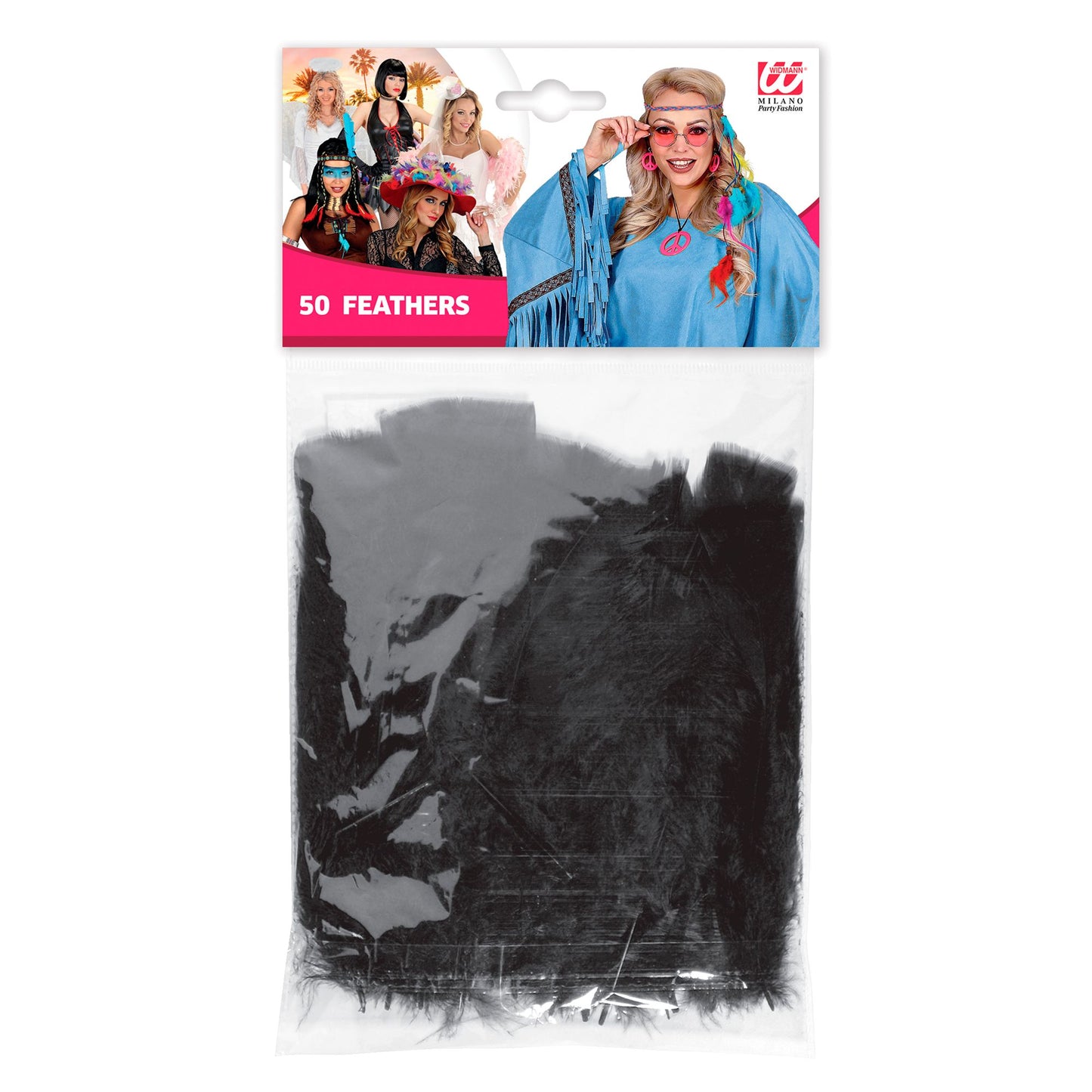 50 schwarze Federn ca. 10 cm – edles Accessoire für Fasnacht & Mottoparty