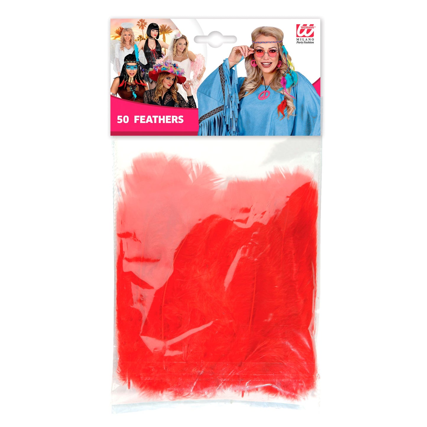 50 rote Federn ca. 10 cm – ideal für kreative Fasnachts- und Dekoprojekte