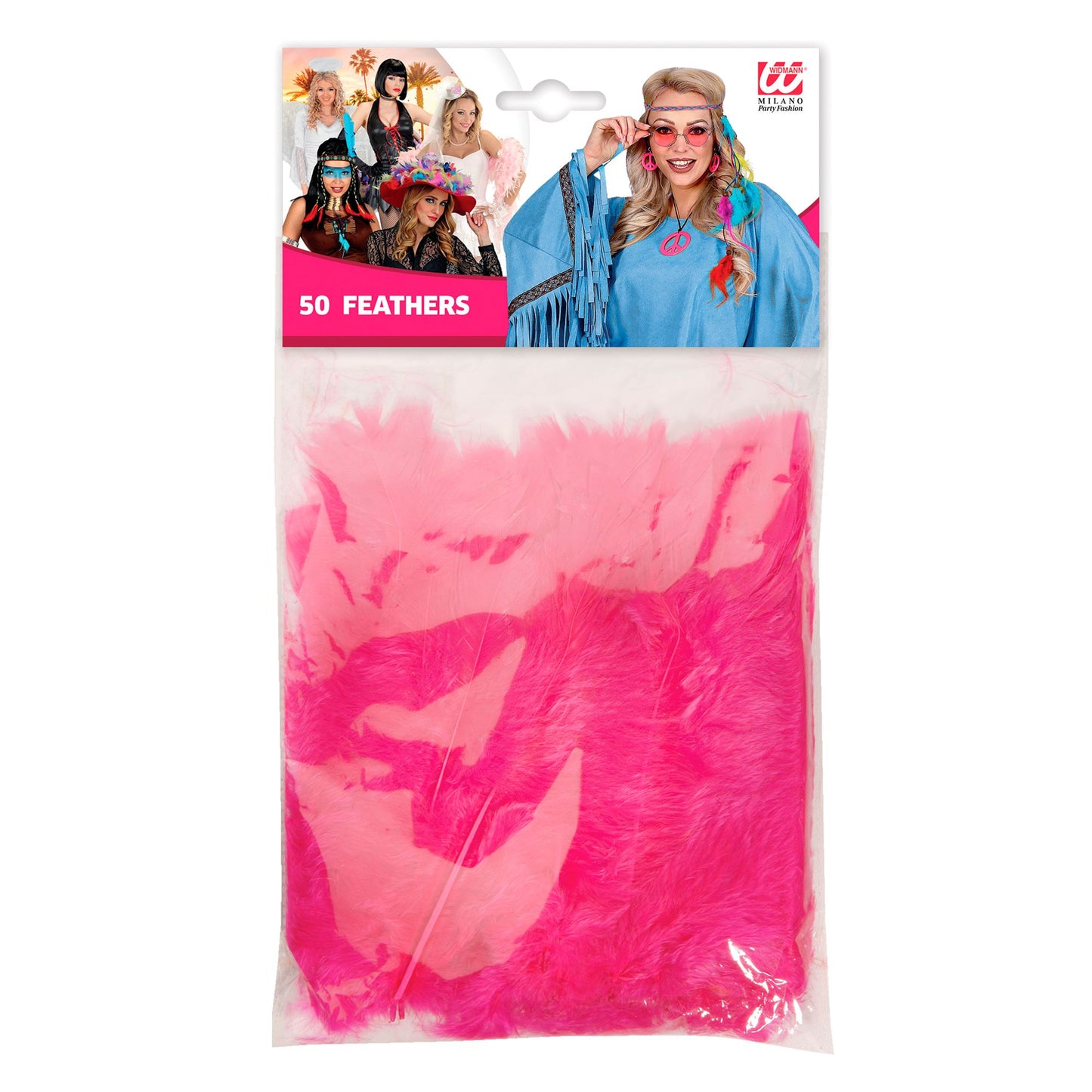 50 pinke Federn ca. 10 cm – ideales Zubehör für Fasnacht & Mottopartys