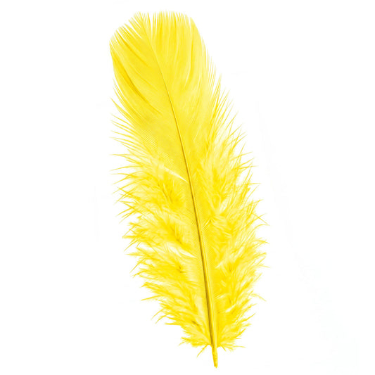 50 gelbe Federn ca. 10 cm – ideales Accessoire für Fasnacht & Kostüme