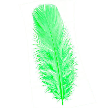 50 grüne Widmann Federn, ca. 10 cm, für Fasnacht und Dekoration – Produktansicht