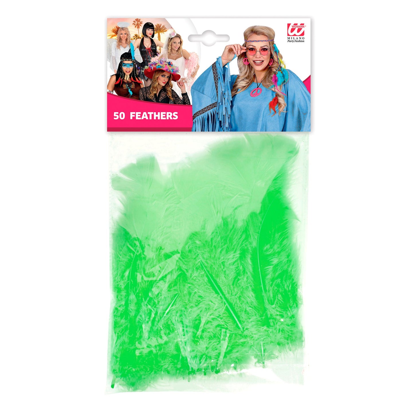 50 grüne Federn ca. 10 cm – ideal für Fasnacht & kreative Deko