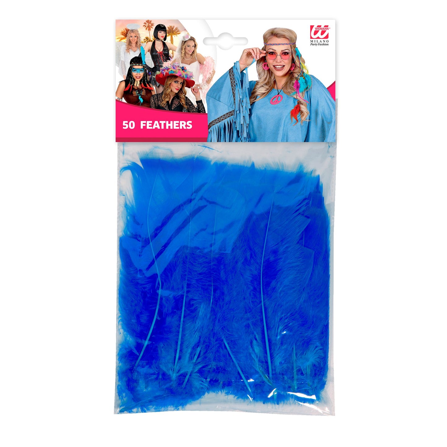 50 blaue Federn ca. 10 cm – Vielseitiges Deko- & Bastelmaterial für Fasnacht & Mottopartys