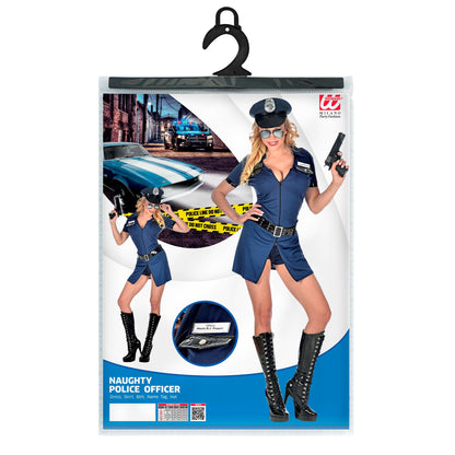 "SEXY POLIZISTIN" (Kleid, Rock, Gürtel, Namensschild, Mütze)