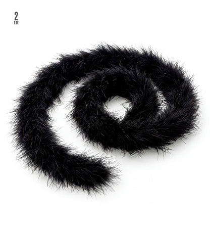 "DEKORATIVE MARABOU" schwarz - 2 m