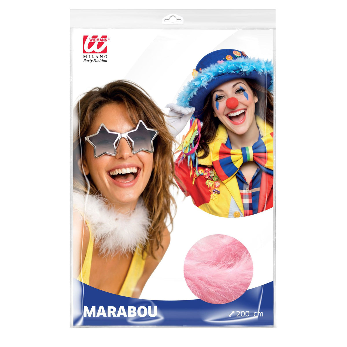 Widmann hellrosa Marabu-Federboa 2 m – Detailansicht