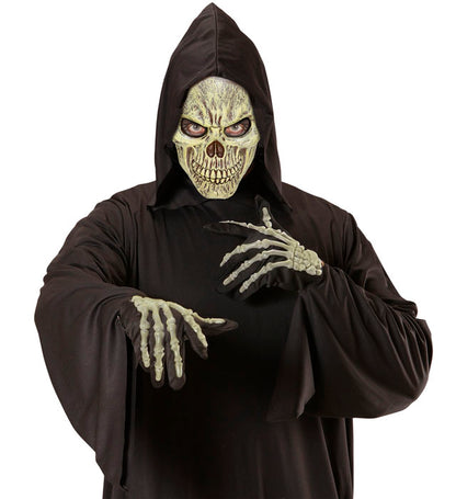 "HALBMASKE TOTENKOPF AUS SCHAUMLATEX"